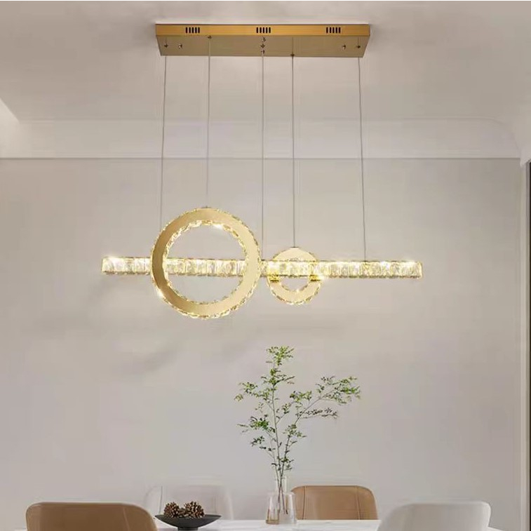 CT181A141 SOTMIA โคมไฟระย้าโต๊ะอาหารสไตล์บาร์ โคมไฟคริสตัล