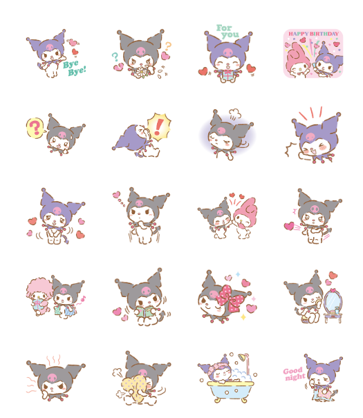 ขายสติกเกอร์ไลน์ We Love Kuromi