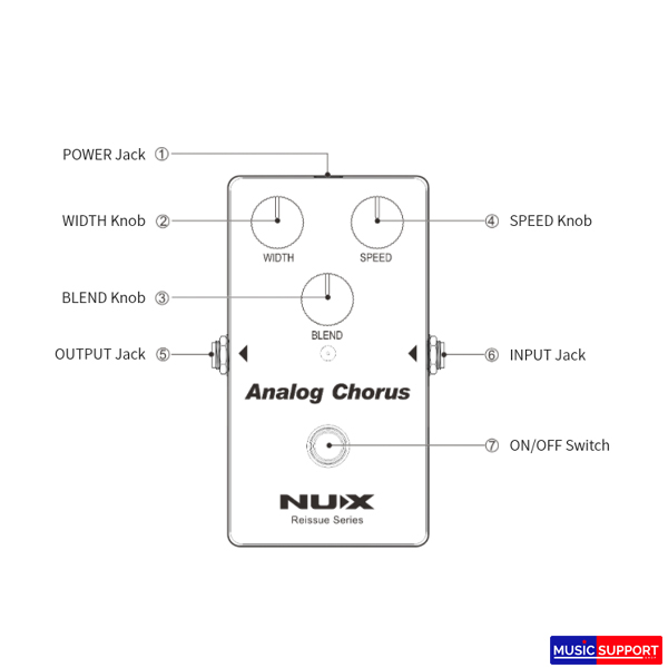 เอฟเฟคกีต้าร์ NUX Analog Chorus