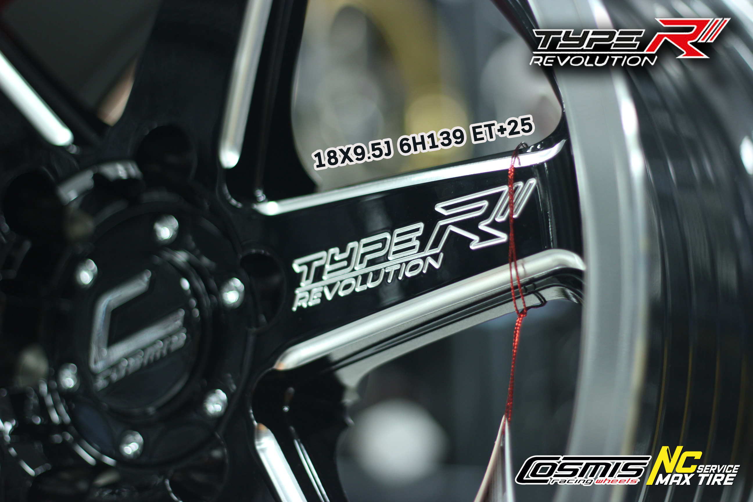 ล้อแม็กขอบ18 (ราคาต่อวง) / กระบะ และ SUV PPV / COSMIS TYPE-R REVOLUTION / ดำขอบเงา / 18x9.5 6H139.7 ET25