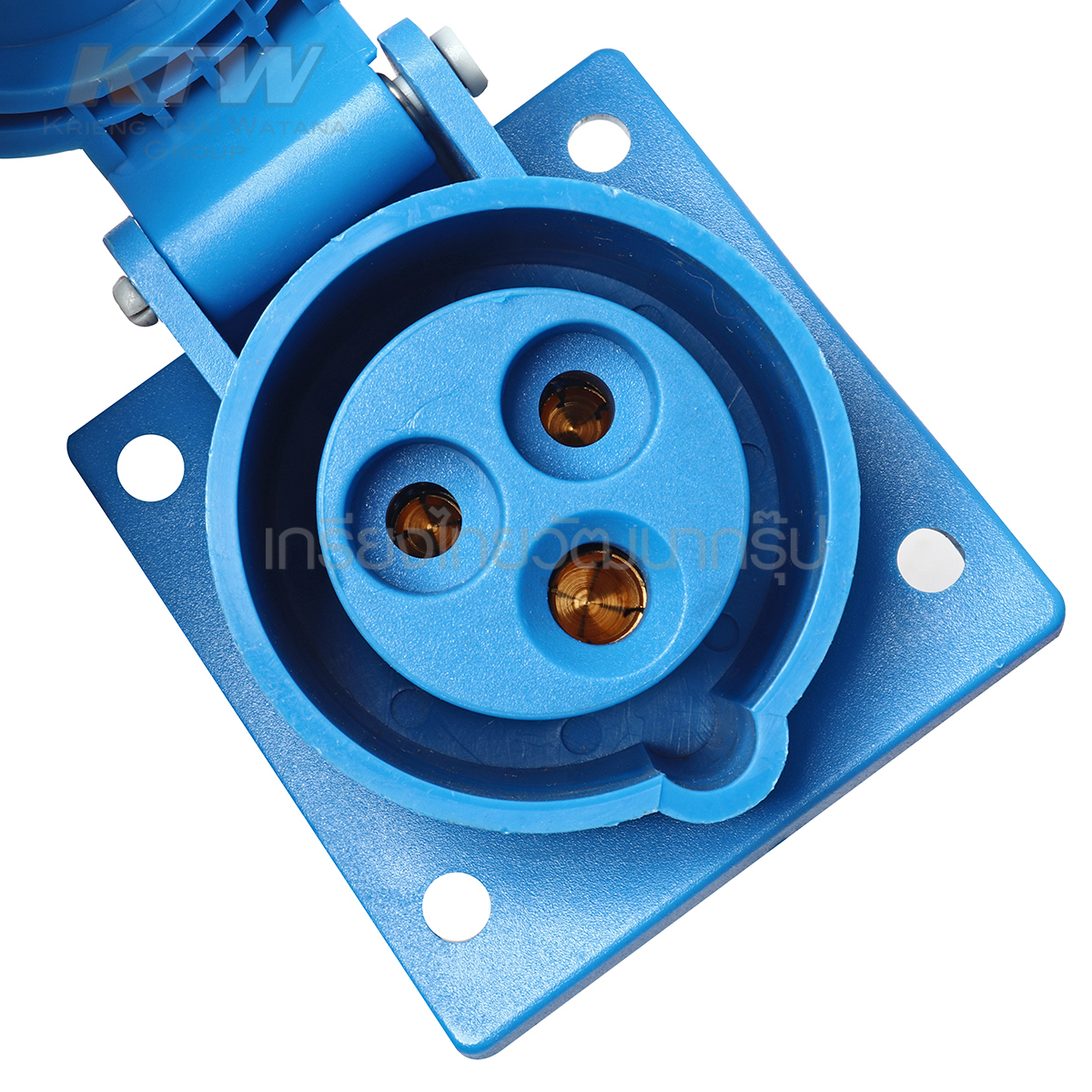 MARATHON ปลั๊กและเต้ารับอุตสาหกรรม เอ็นจิเนียริ่งพลาสติกที่ไม่ลามไฟ แบบ ฝังเฉียง