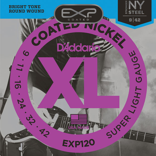 สายกีตาร์ไฟฟ้าเคลือบกันสนิม D'Addario EXP120 Coated