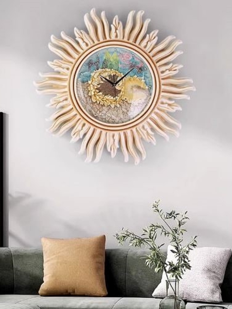 CT222C062 INTERY นาฬิกาภาพวาด Wall Clock Art นาฬิกาติดผนัง ไฟติดผนัง