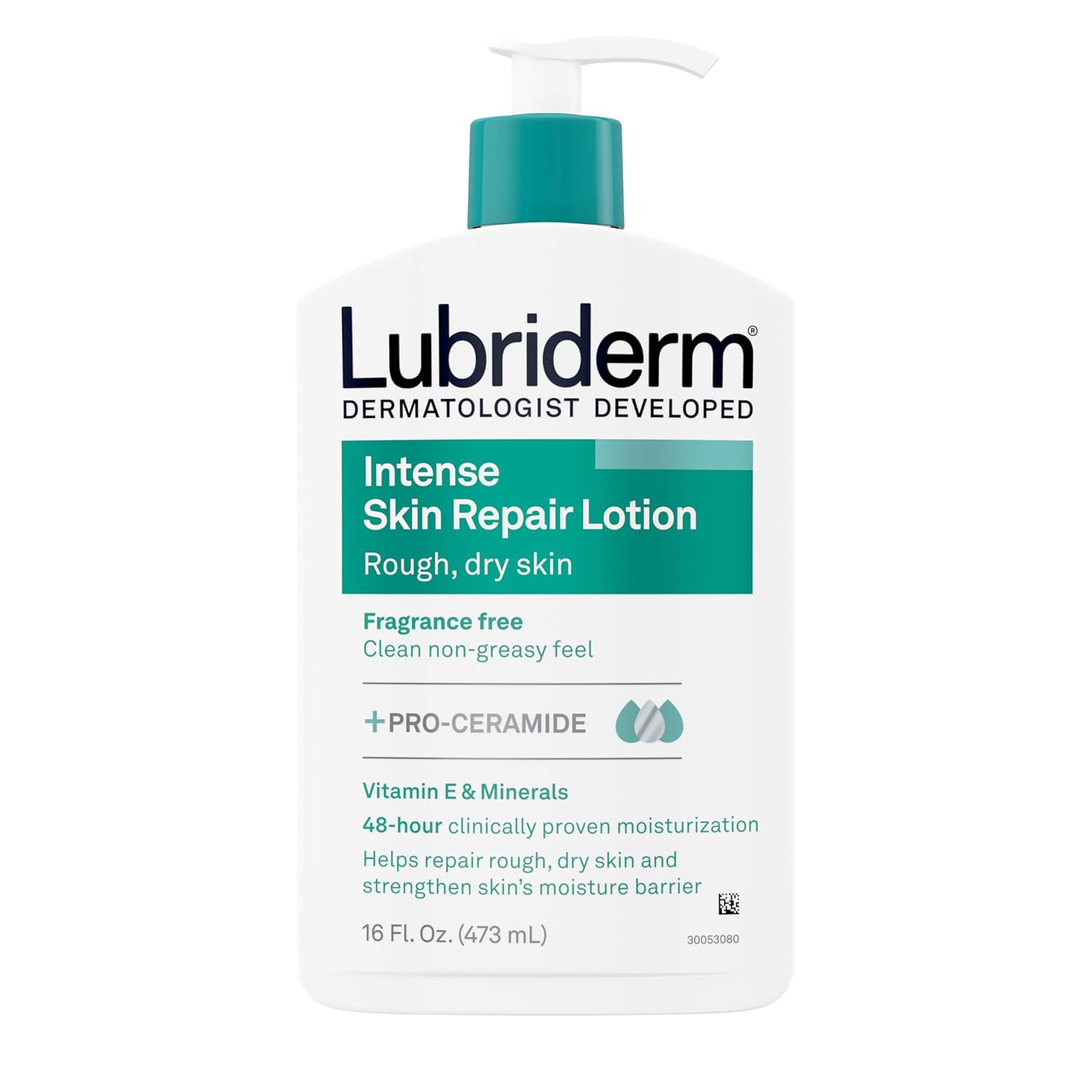 Lubriderm Intense Dry Skin Repair Lotion โลชั่นซ่อมแซมผิวแห้งหยาบกร้าน ชุ่มชื้นยาวนาน 48 ชั่วโมง ขนาด 16 Oz. / 473 mL.