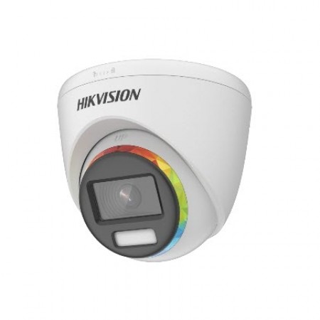 HIKVISION DS-2CE72DF8T-FSLN Tullet 2MP Camera ColorVu, 2.8 mm, 3.6 mm fixed focal lens. 2 MP high performance CMOS, 1920 × 1080 resolution 24/7 color imaging with F1.0 aperture. White Light Range 40M High quality audio, Built-in mic. Water and dust resi