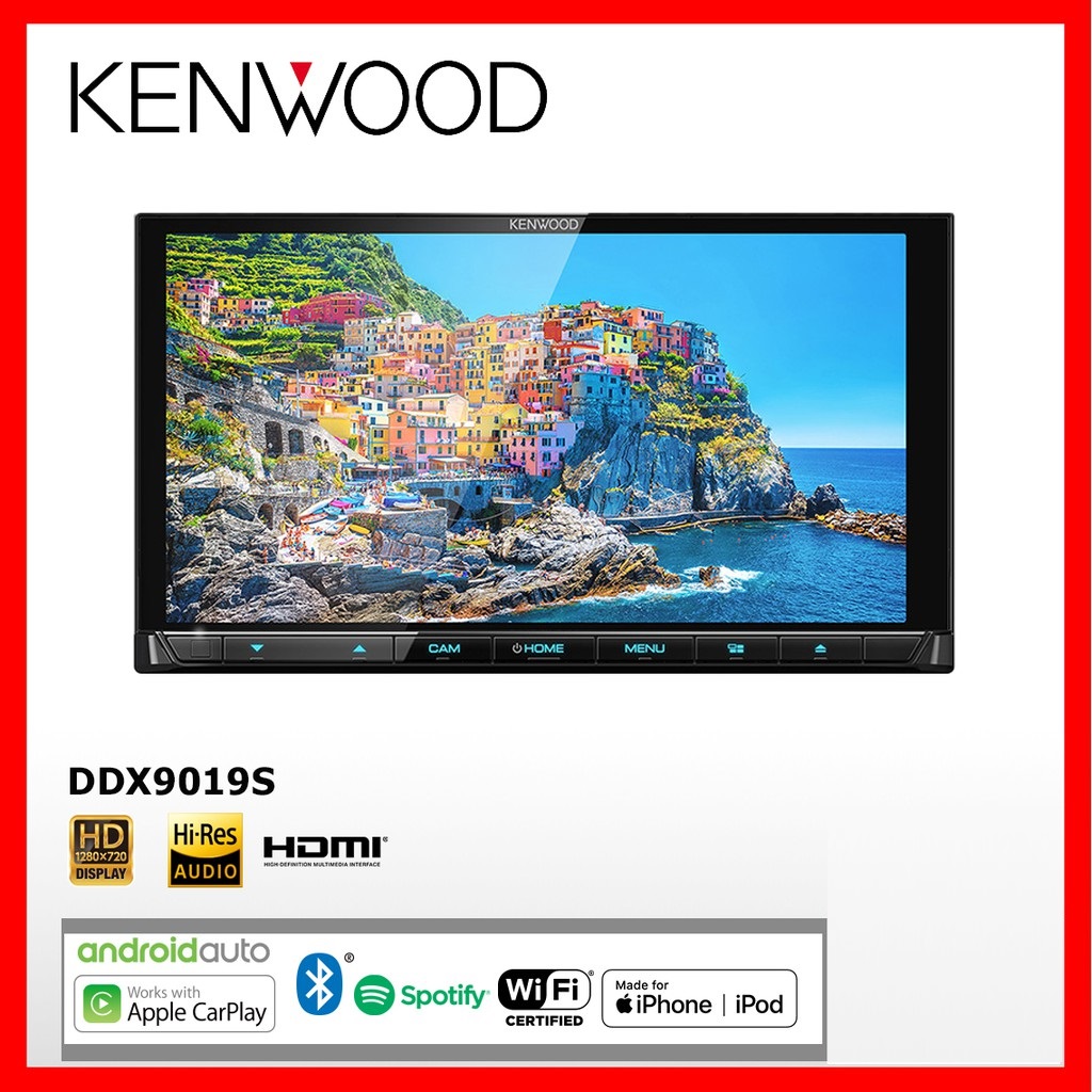 KENWOOD DDX9019S ตัวรับสัญญาณ AV หน้าจอขนาด 6.8 นิ้ว แสดงผลแบบความละเอียดสูง
