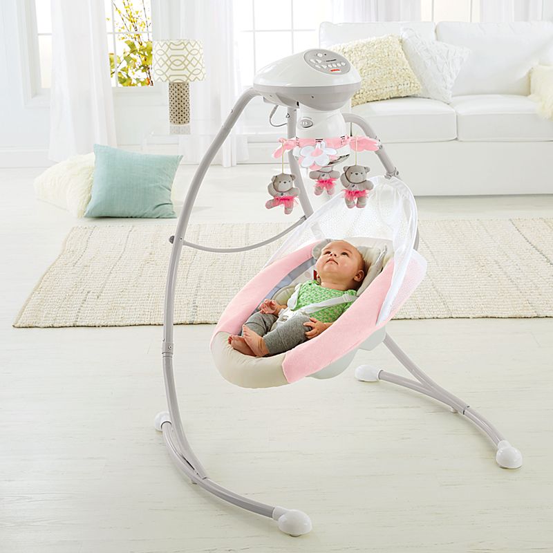 Fisher Price My Little Snugabear Ballerina Cradle n Swing เปลสวิง เปลไกวไฟฟ้า ใช้ไฟบ้านได้
