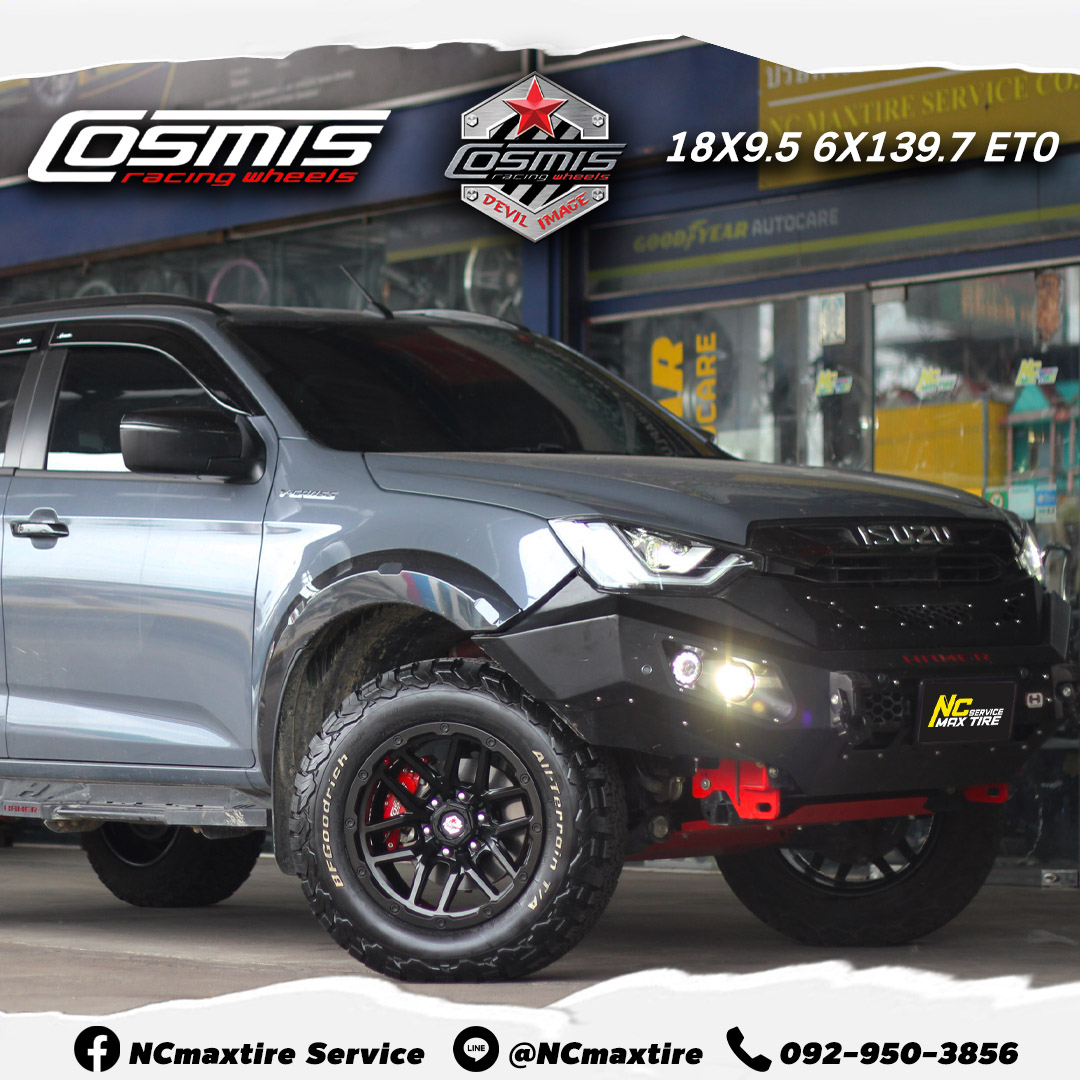 ล้อแม็กขอบ18 / Cosmis / Devil / V6R / ล้อแม็กสีดำ / 18×9.5 6H139.7 ET0