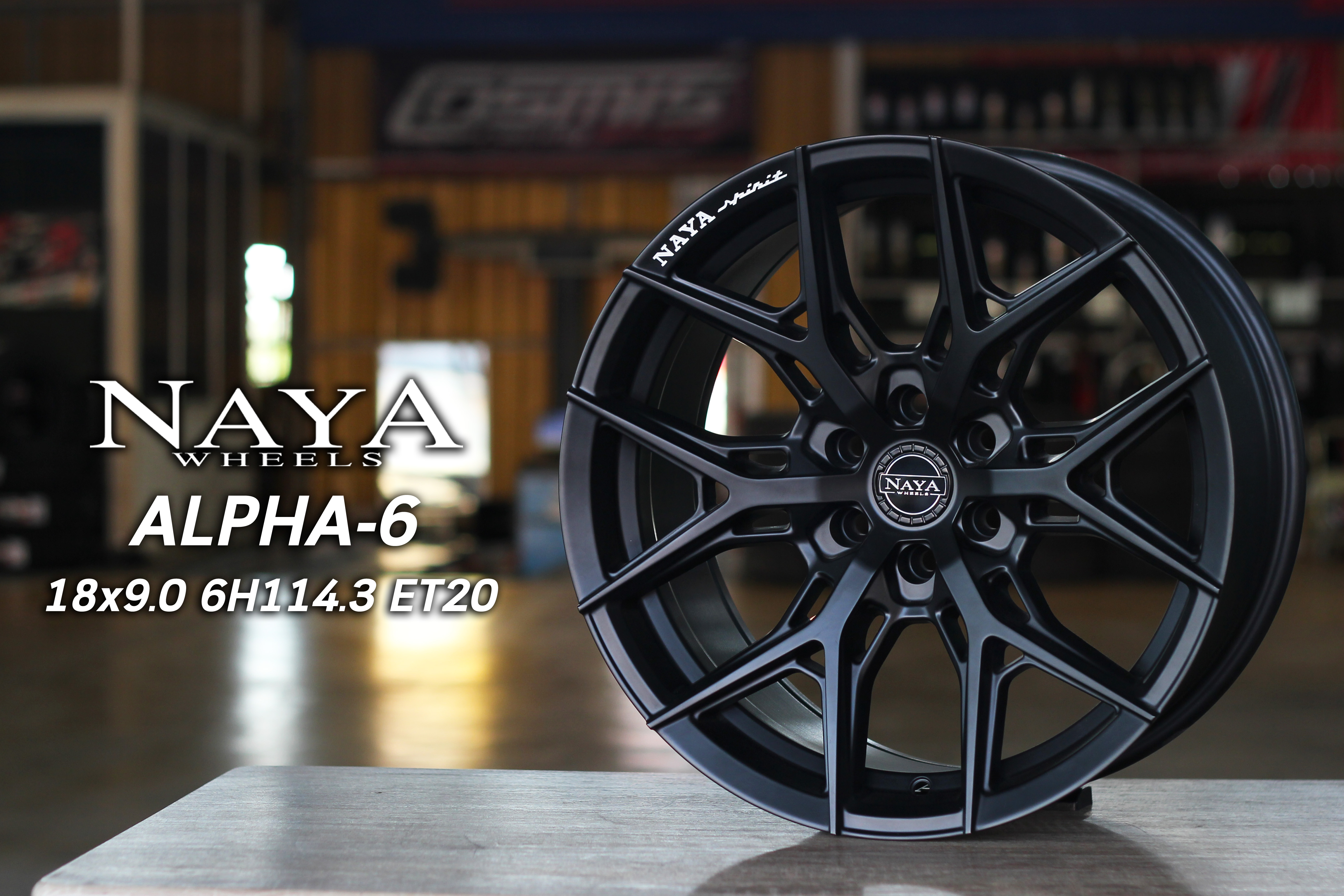 ล้อแม็กขอบ18 / Cosmis / NAYA / Alpha-6 / NAVARA / 18x9.0 6H114.3 ET20 / ล้อแม็กสีดำด้านทั้งวง / ล้อแม็กสำหรับกระบะ / นิสสันนาวาร่า