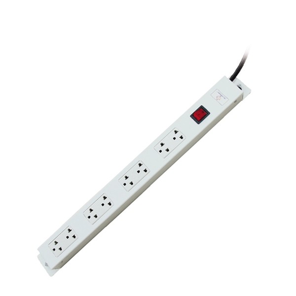 G7-00008 19" GERMANY AC Power Distribution 8 Universal Outlet w/Cable 3 M. & Surge Protection