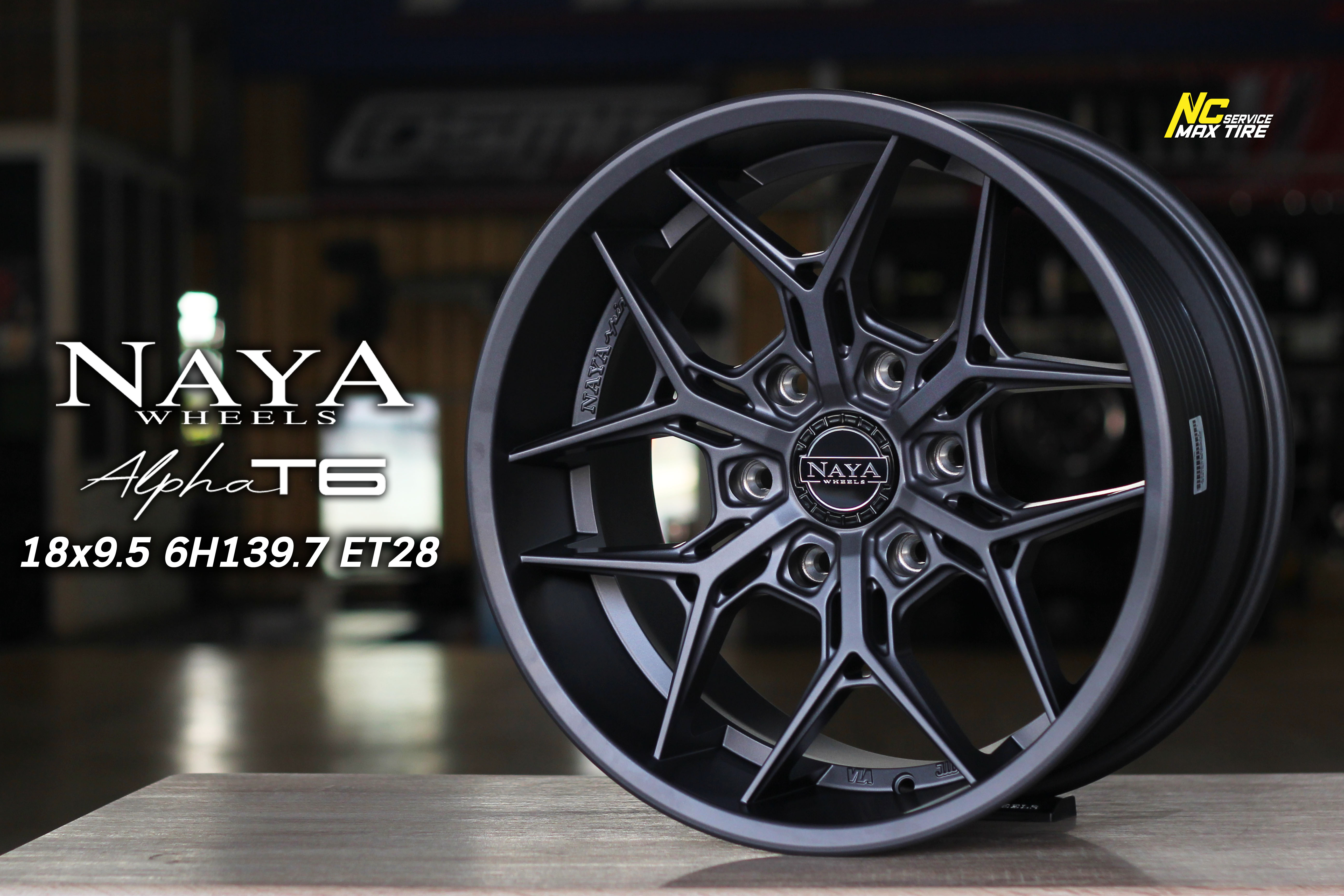 ล้อแม็กขอบ18 / NAYA / Alpha / T6 / 18×9.5 6H139.7 ET28 / ล้อแม็กสีกัลเทาเข้มทั้งวง / ล้อแม็กสำหรับรถกระบะ / SUV / PPV / ล้อแม็กสวยๆ / NC