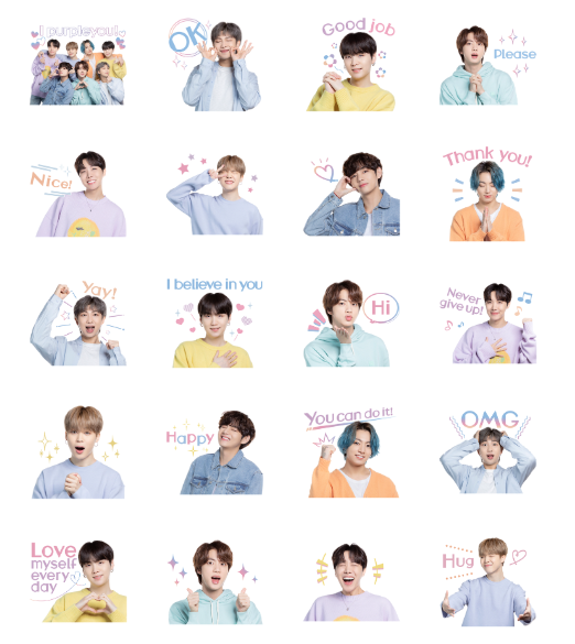 ขายสติกเกอร์ไลน์ BTS "LOVE MYSELF" 2