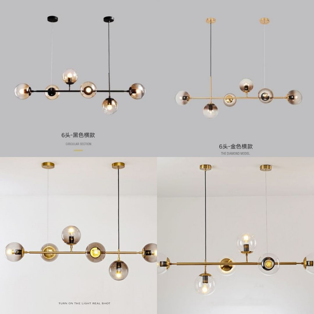 CT165A098 SOTMIA โคมไฟยาวนอร์ดิก โคมไฟโต๊ะอาหาร โคมไฟติดเพดาน โคมไฟทรงยาว Modern luxury