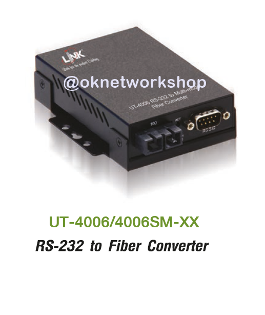 UT-4006SM-100 Link RS-232 to SC(SM.) IRF Media Converter Singlemode 100 KM.