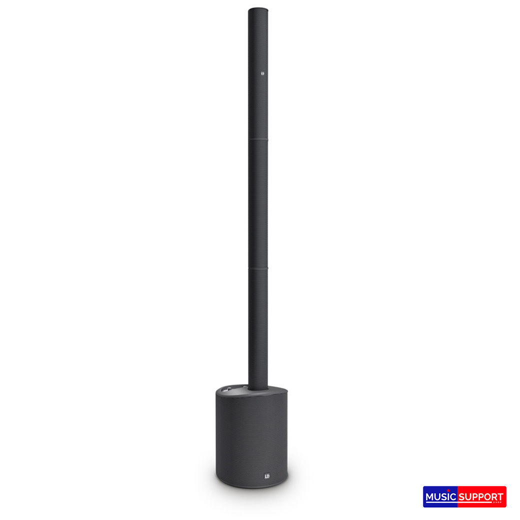 LD SYSTEMS MAUI 5 GO 100 ชุดตู้ลำโพง Active Column ไร้สาย ขนาด 3 นิ้ว 4 ดอก ซัพวูฟเฟอร์ 8 นิ้ว 800 วัตต์ คลาส D มิกเซอร์ 4 ชาแนล (สีดำ)