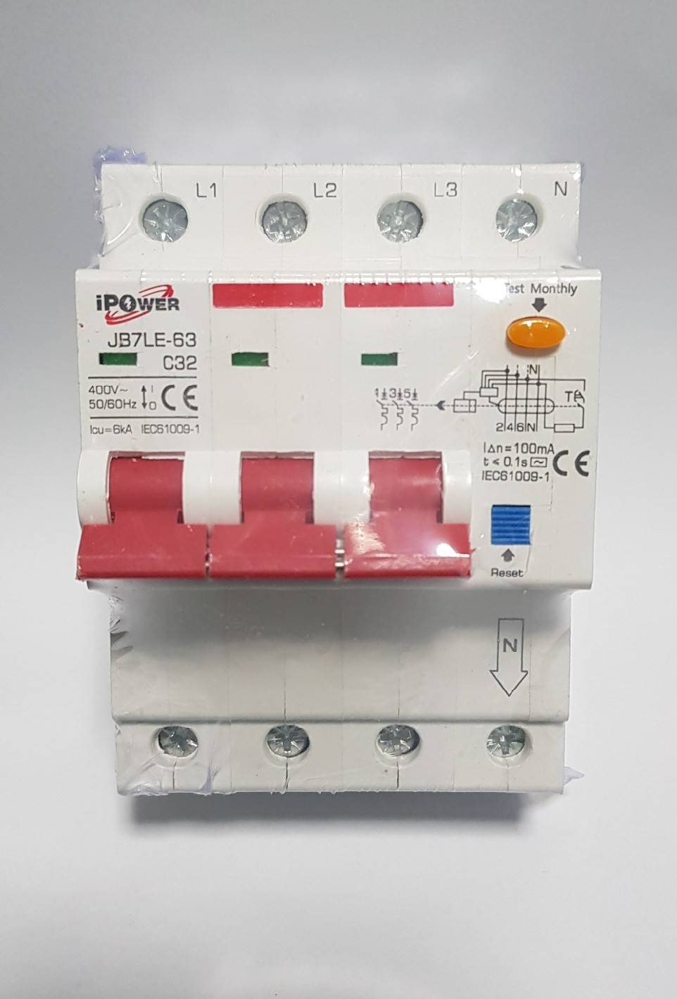 RCBO 3เฟส 4P เบรกเกอร์ AC ขนาด 16A / 25A /32A /40A ตัดวงจรไฟฟ้า เมื่อมีไฟรั่ว ไฟดูด ไฟกระแสเกิน ชิ้น 2022-01-22 14:37:32 2024-01-11 09:44:16