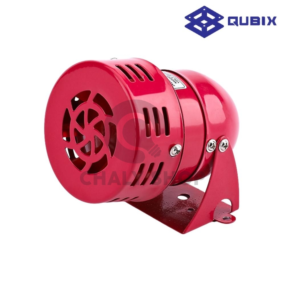 QUBIX MS-190 มอเตอร์ไซเรน (Motor Siren) IP44 100dB วัสดุเหล็ก สีแดง