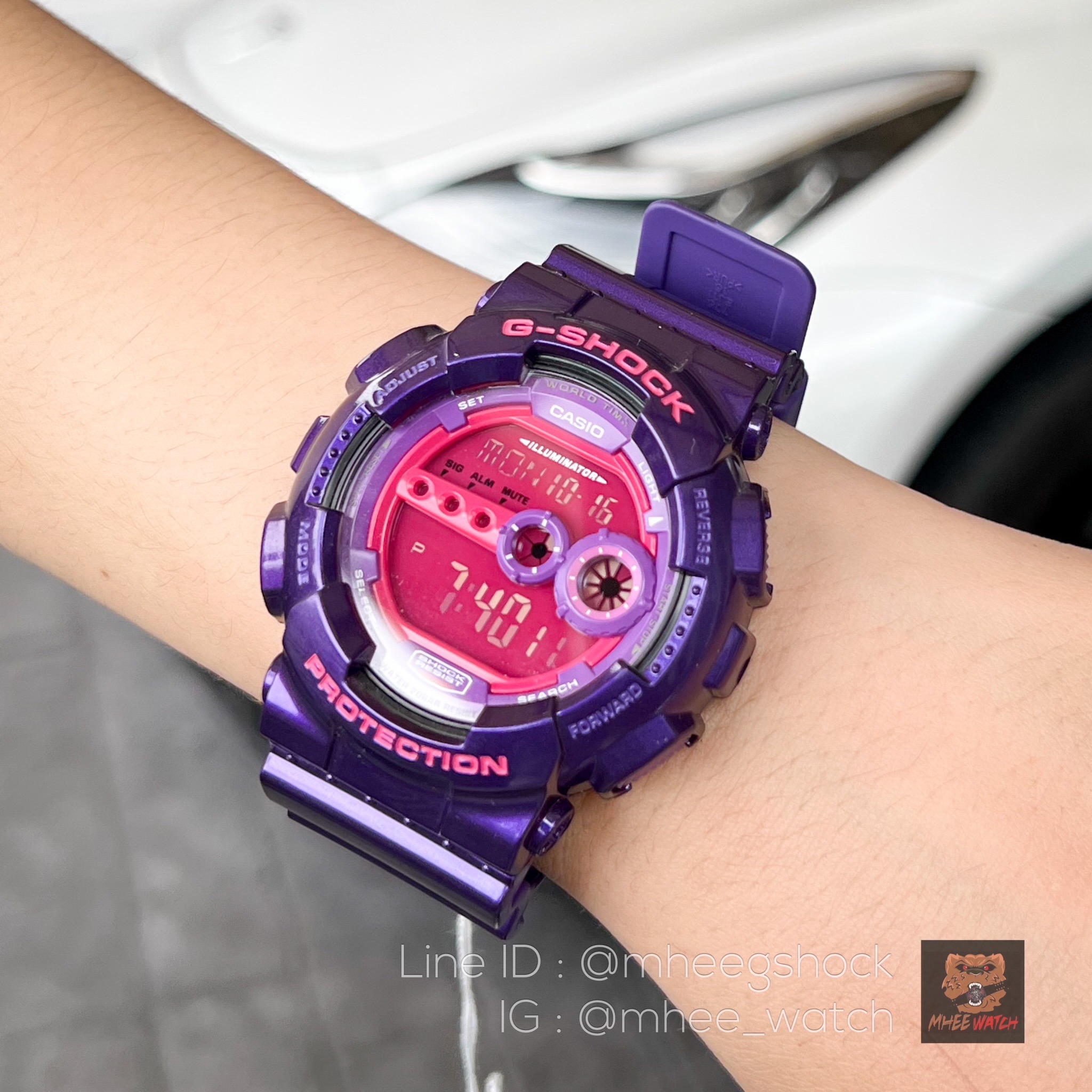 G-Shock Purple Pink Dial รุ่น GD-100 ของแท้ ตัวแร หายาก