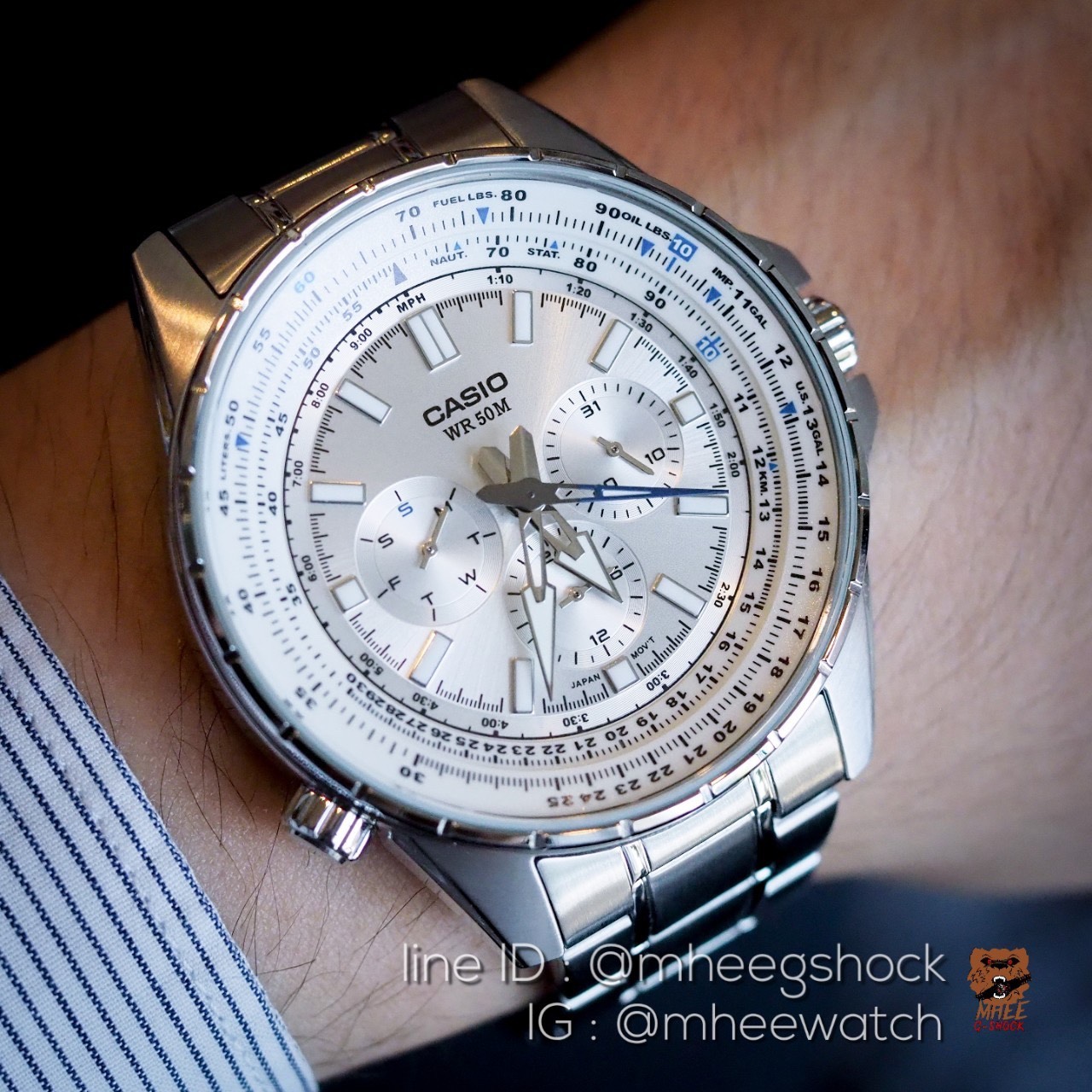 Casio หน้านักบินGravity ระบบเข็มเดินแบบออโต้ (Rare Item)