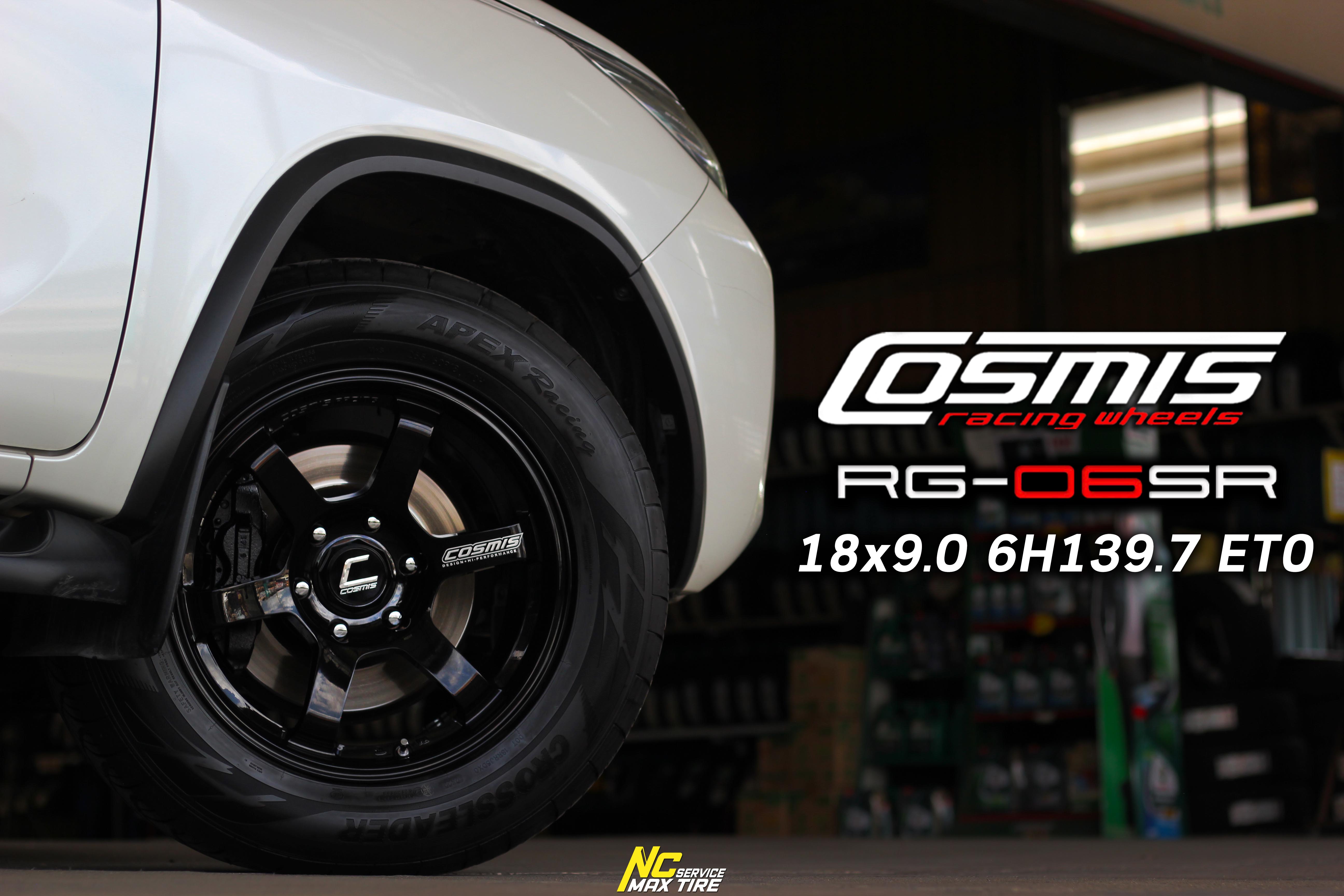 Toyota Fortuner / SUV / ล้อแม็กสำหรับกระบะ / ล้อแม็กขอบ18 / RG-06SR / 18x9.0 6H139.7 ET0 / ล้อแม็กสีดำเงาทั้งวงCNCหยอดตัวหนังสือขาว / ล้อแม็กสวยๆ / SUV PPV / NC / NCล้อแม็ก