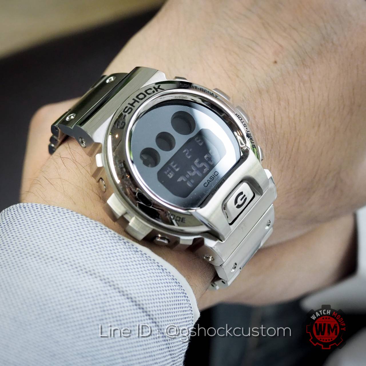 นาฬิกา G-Shock Custom DW-6900 Full Metal Stainless Steel