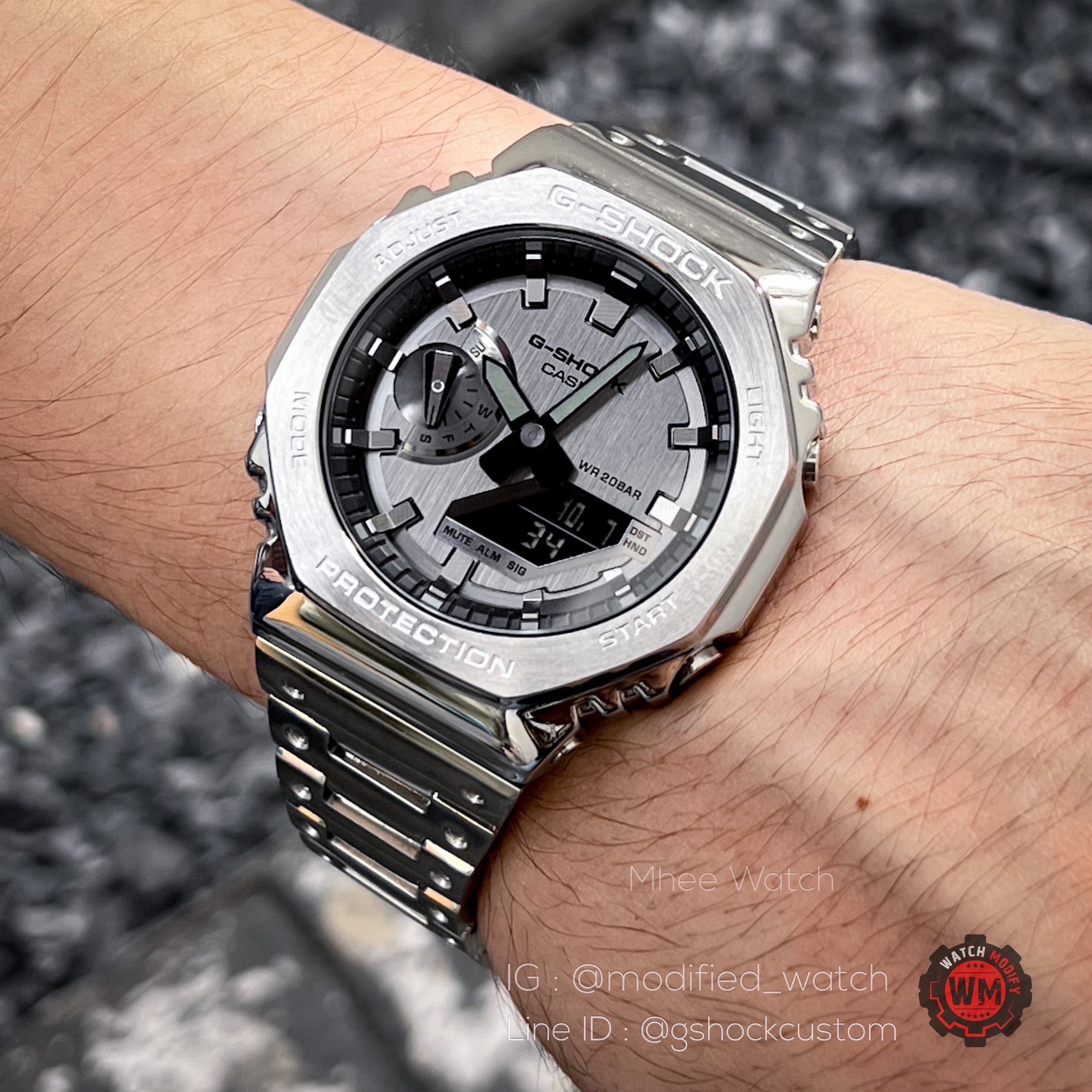 G-SHOCK GM-2100-1a Upgrade Full Metal with Premium Straps