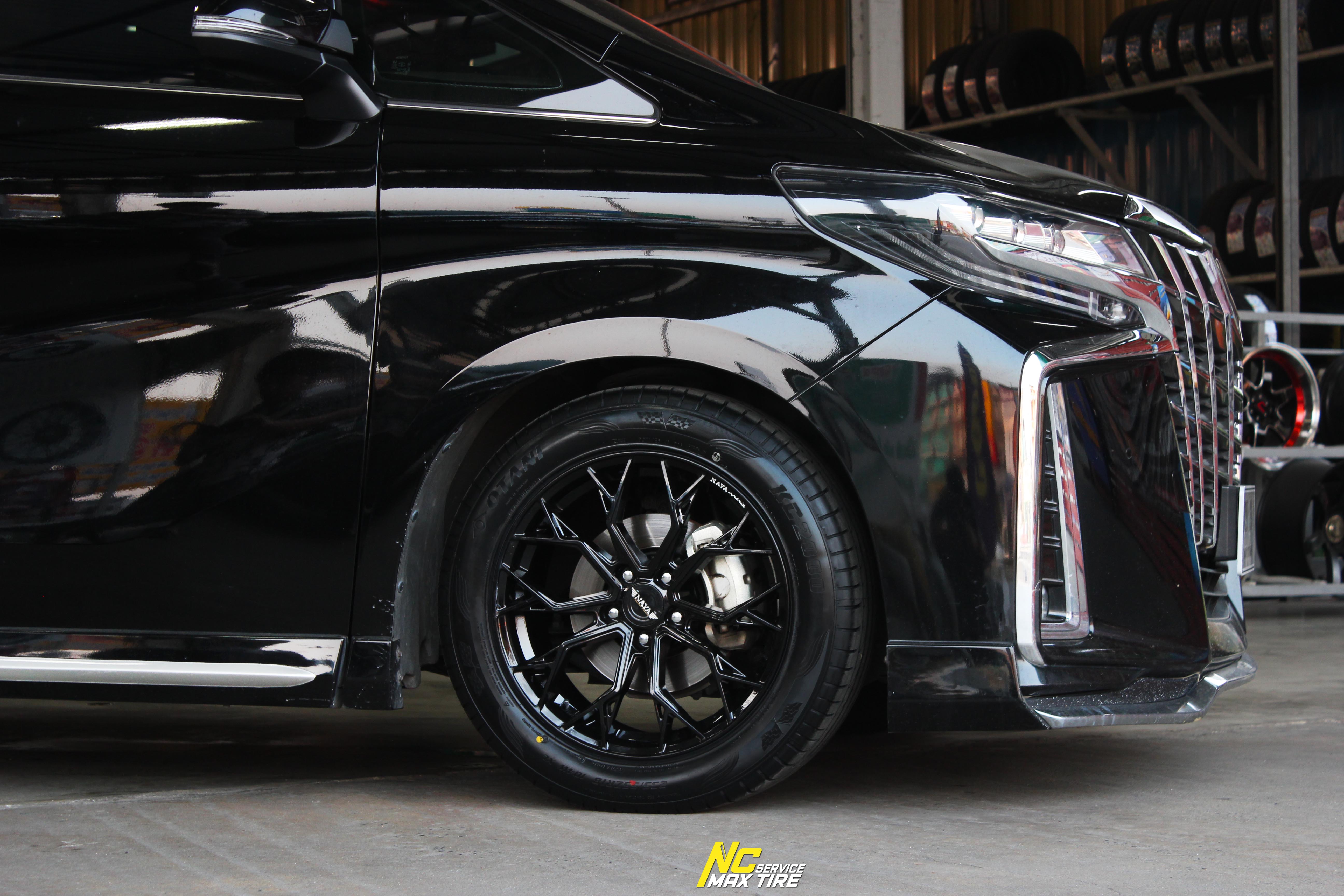Toyota Alphard / รถตู้ / ล้อแม็กสวยๆ / ล้อแม็กขอบ18 / NAYA / Alpha-3 / 18x8.0 5H113 ET38 / ล้อแม็กสีดำเงาทั้งวง / NC