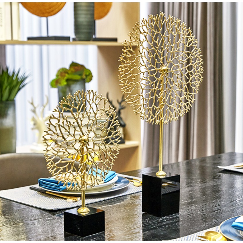 CT015B016 FAMITOSS Home Decoration ตั้งโชว์อุปกรณ์ตกแต่งบ้าน ของตกแต่งห้อง รูปปั้น โมเดลตกแต่งบ้าน โทน สีทอง หรูหรา