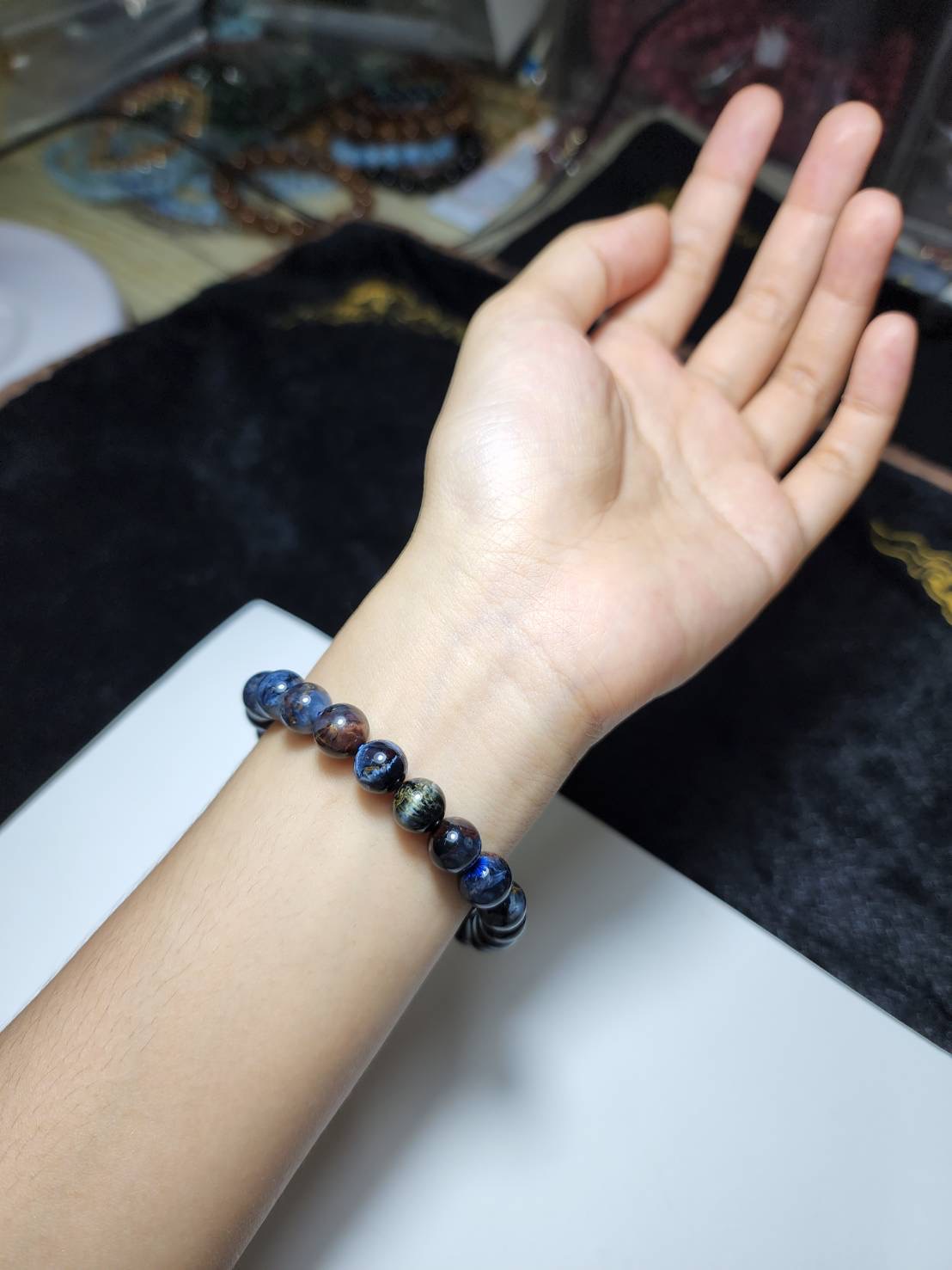 บลูปีเตอร์ไซต์ AAAAA+ เกรดคุณภาพดี ลายหินสวยทุกเม็ด