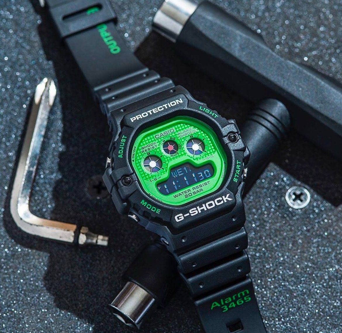 G-Shock Black Green Mark Rider Sports Style ของแท้ ประกันศูนย์