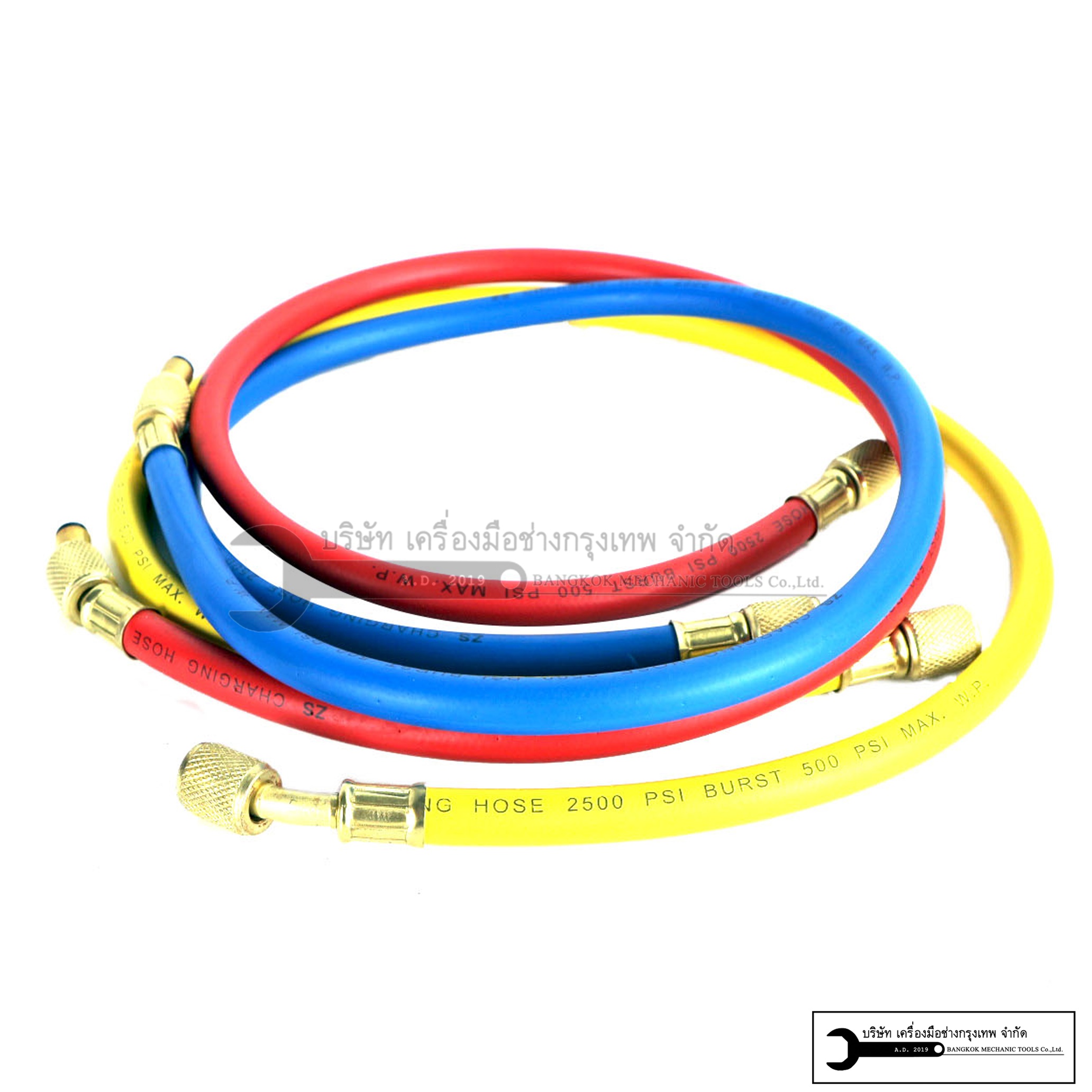 เกจ์วัดน้ำยาแอร์ R12,R22,R502 พร้อมสายชาร์จยาว 36 นิ้ว 3เส้น