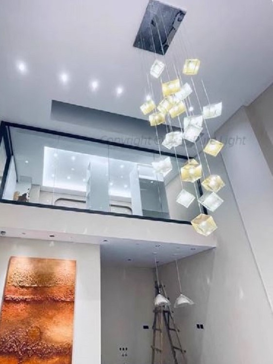 CT203A187 SOTMIA Celebrity stairwell long chandelier โคมระย้า โคมโถงบรรได