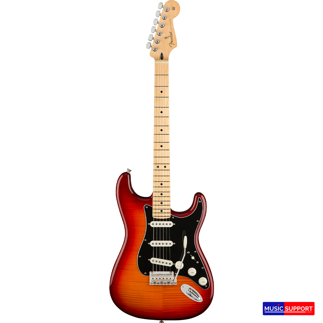 กีตาร์ไฟฟ้า Fender Player Stratocaster® Plus Top MN - Aged Cherry Burst