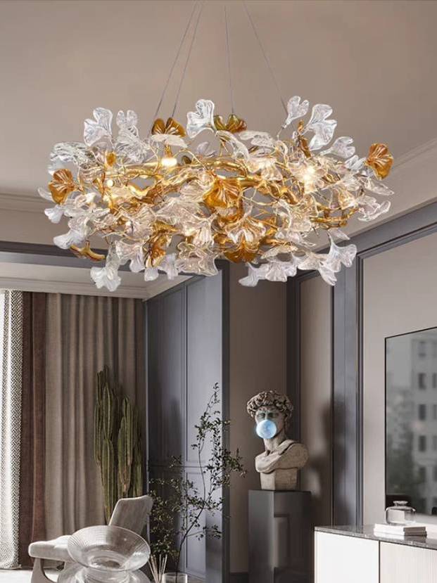 CT223A285 SOTMIA โคมไฟระย้า โคมไฟโมเดิร์น Chandelier Lighting ห้องทานอาหาร เคาน์เตอร์บาร์ ใบแปะก๊วย