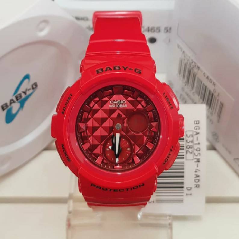 นาฬิกาข้อมือ Baby-G สีแดง รุ่น BGA-195M-4A ของแท้ ประกันศูนย์เซ็นทรัล CMG