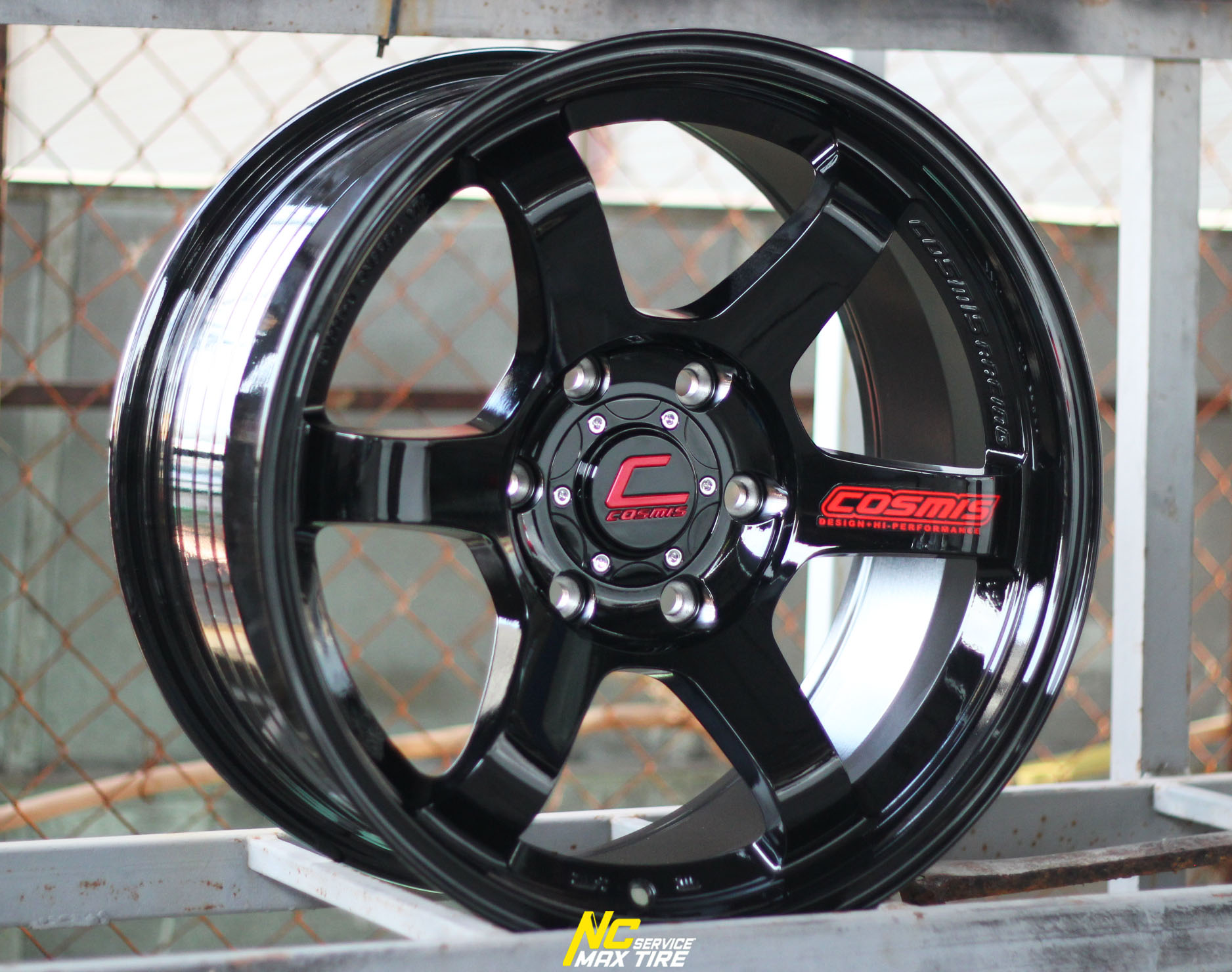 ล้อแม็กขอบ18 / Cosmis / RG-06S / ล้อมีสีดำเงา / 18x9.0 6H139.7 ET15