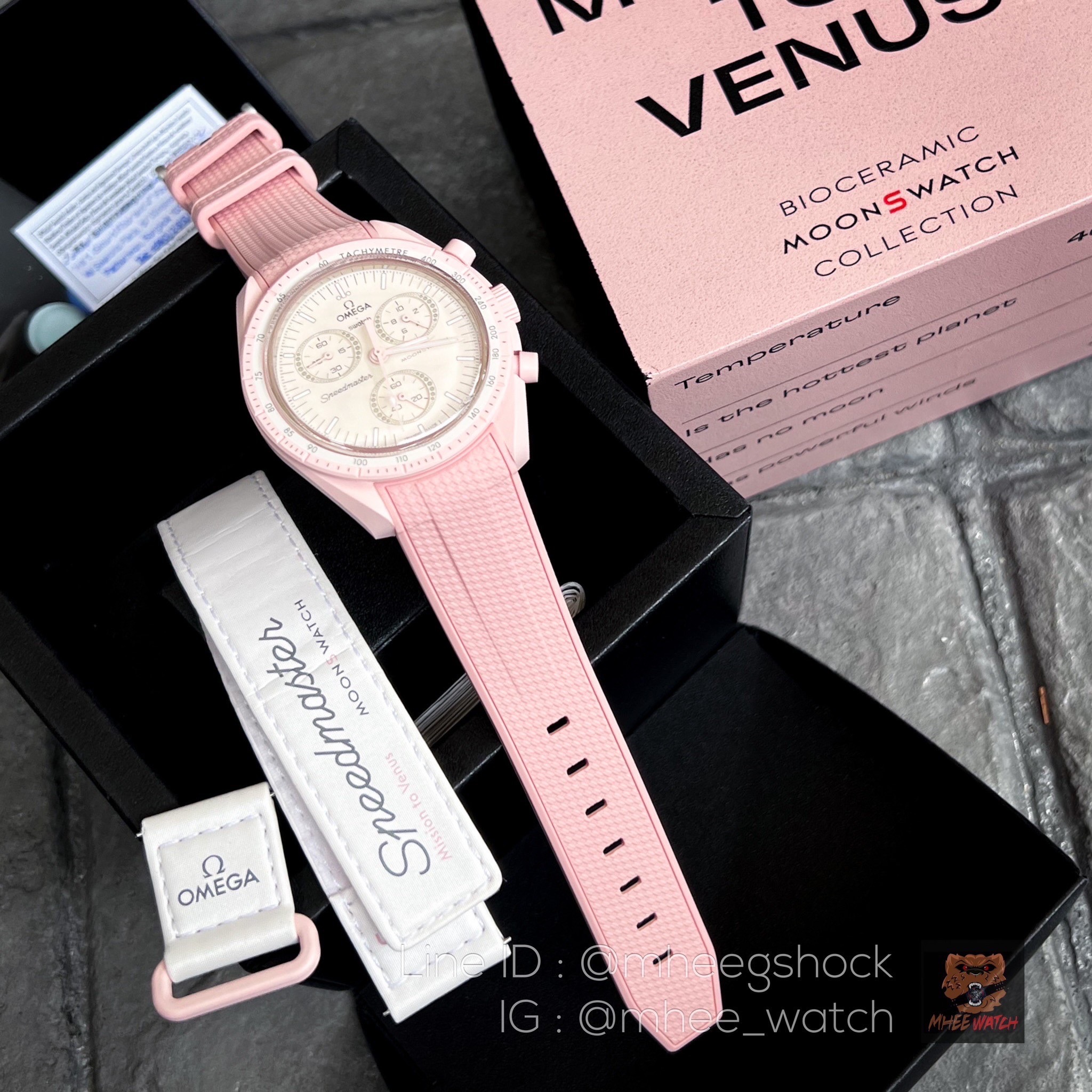 Swatch X Omega Mission to Venus with rubber strap Free best quality