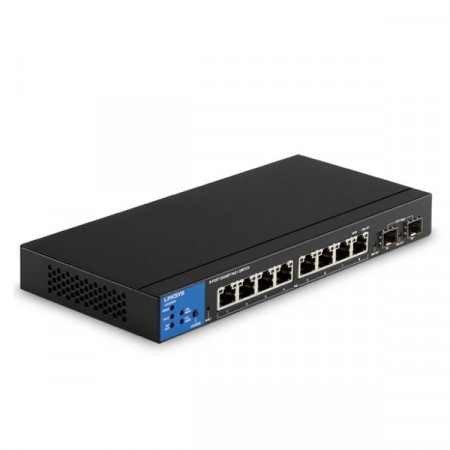 Linksys LGS310MPC 8-Port Managed Gigabit PoE+ (802.3af/at PoE+ Total 110W), Desktop Switch with 2-1G SFP