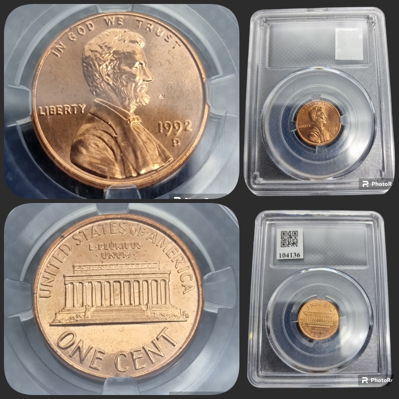 one cent 1992D