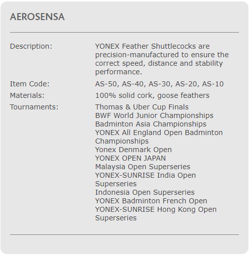 YONEX AS10 ลูกแบดมินตัน/ลูกขนไก่