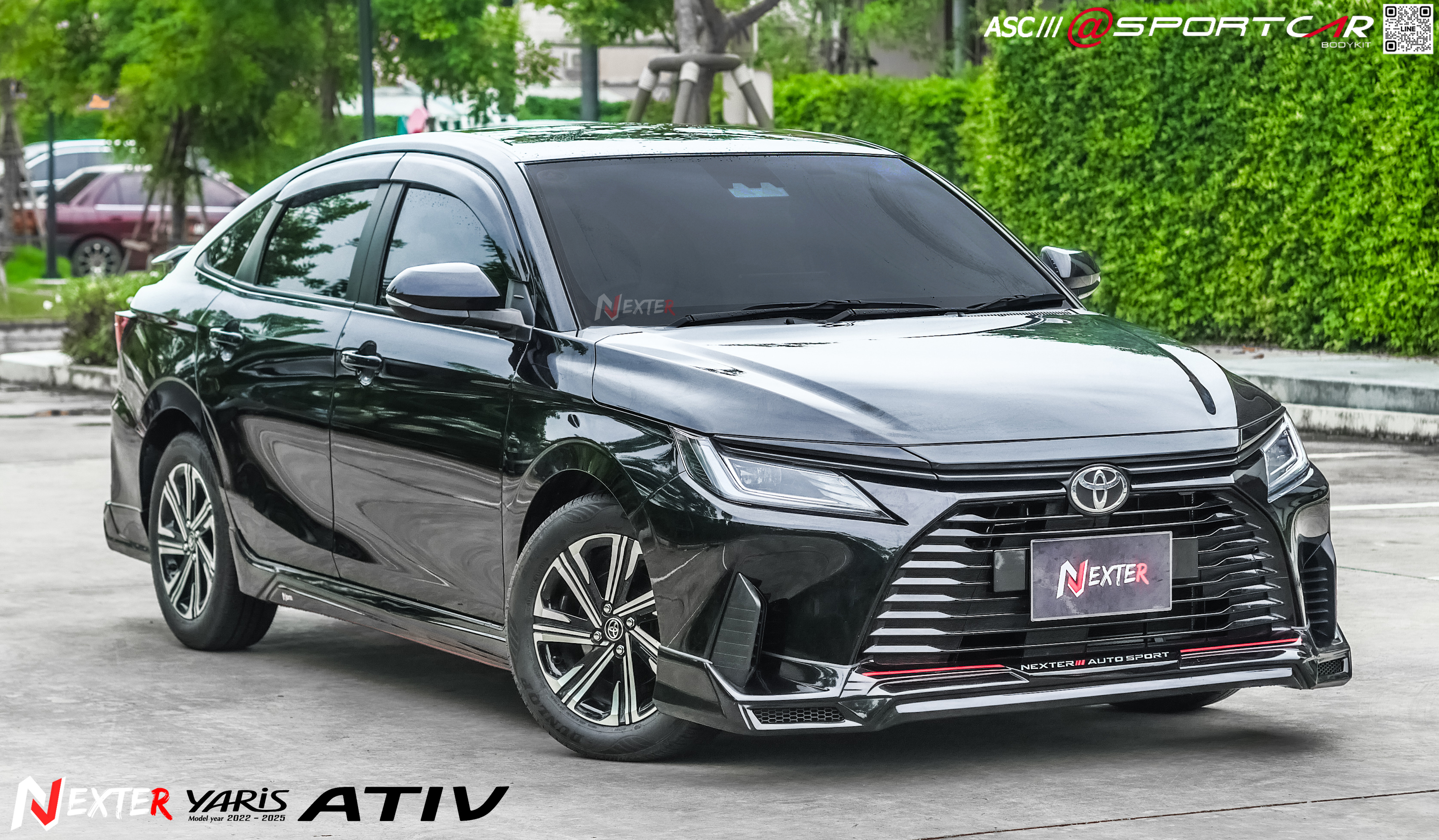 ชุดแต่ง Yaris Ativ 2022 2023 2024 2025 ทรง Nexter by ASC - ชุดแต่ง New Yaris ATIV, New Yaris ATIV แต่งสวย, สปอยเลอร์ New Yaris ATIV 2022, ของแต่ง New Yaris ATIV 2022 2023