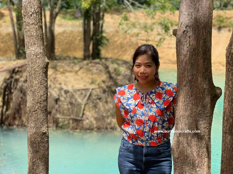 ลูกค้ารีวิว l เสื้อแขนกุดคอบัวแหลมผ้าอินเดีย