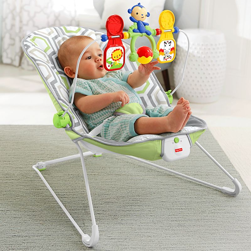 Fisher Price Baby s Bouncer Geo Meadow เปลโยกมีระบบสั่น