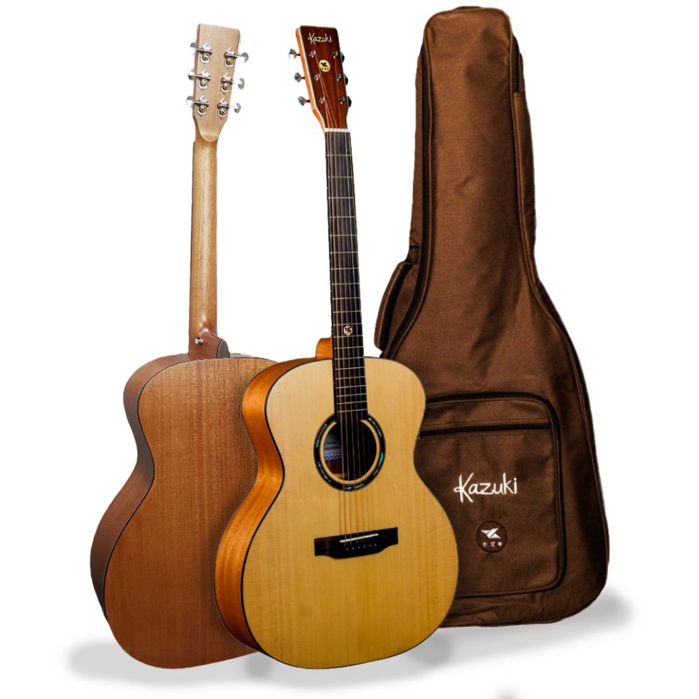 Kazuki โปร่งไฟฟ้า 41" Top Solid รุ่น AKZ-SOUL-OM41E คอเต็ม +กระเป๋า