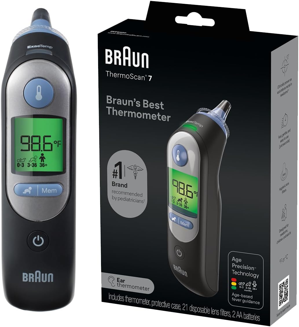 Braun ThermoScan 7 Digital Ear Thermometer ปรอทวัดไข้ดิจิทัลทางหู สำหรับเด็กและผู้ใหญ่