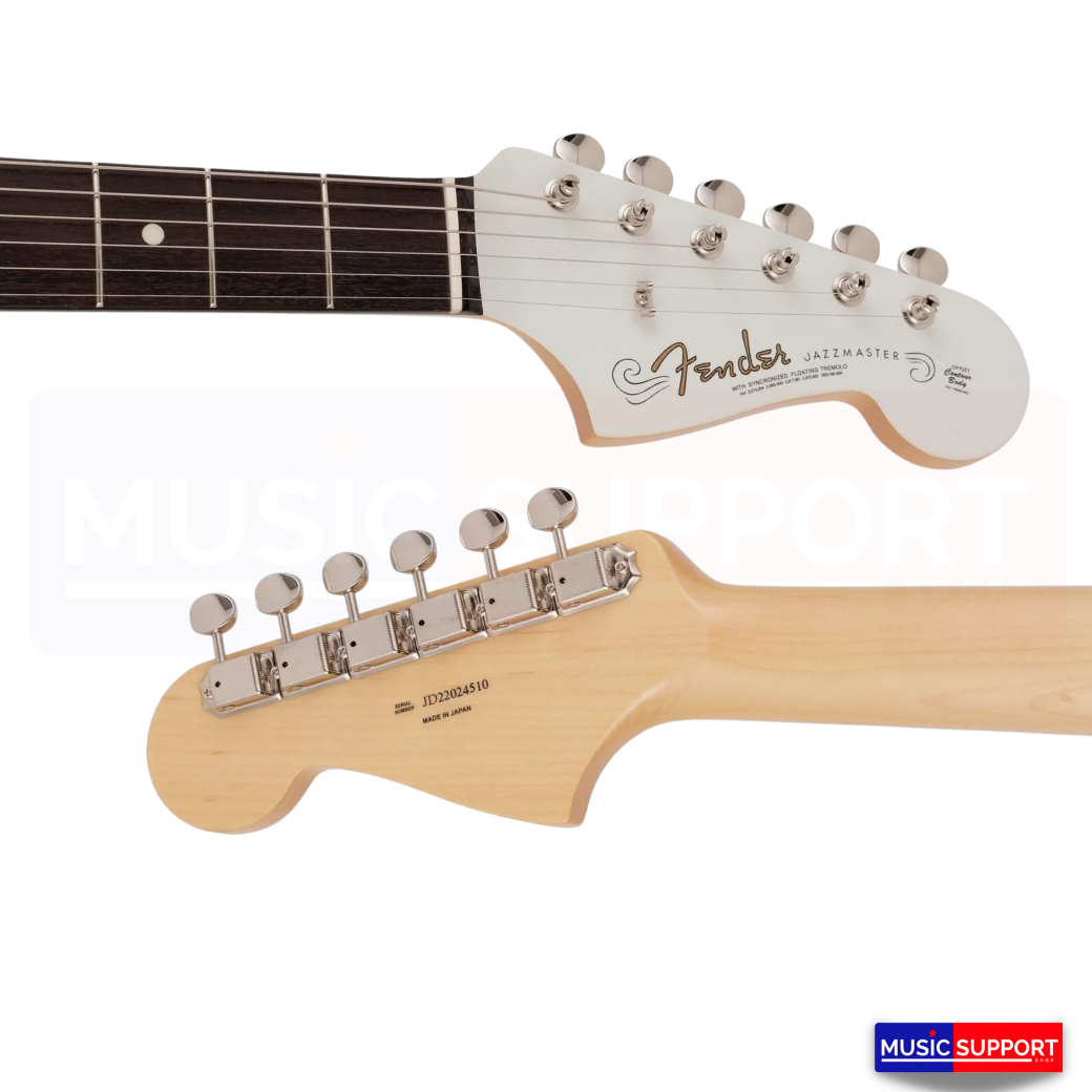 กีตาร์ไฟฟ้า FENDER 2023 COLLECTION, MADE IN JAPAN TRADITIONAL 60S JAZZMASTER, OLYMPIC WHITE WITH BLUE COMPETITION STRIPE