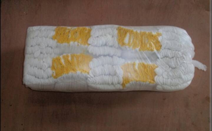 ุถุงมือผ้า 700 กรัม ขอบเหลือง
