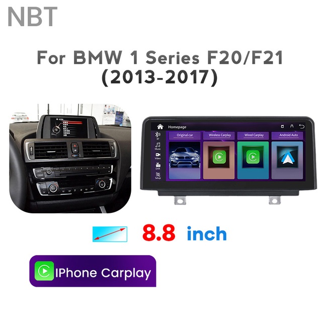 จอแอนดรอย BMW Apple CarPlay Android Auto Car Multimedia BMW-X5-X6-E70-E71-2007