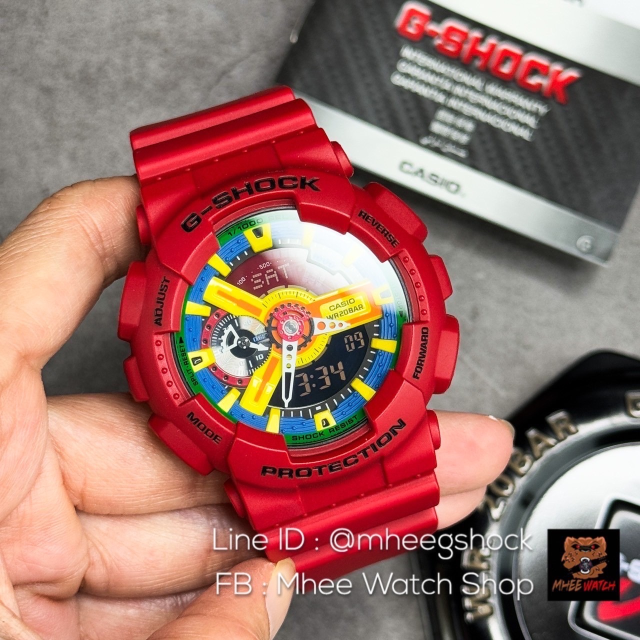 G-Shock Red Rasta GA-110FC