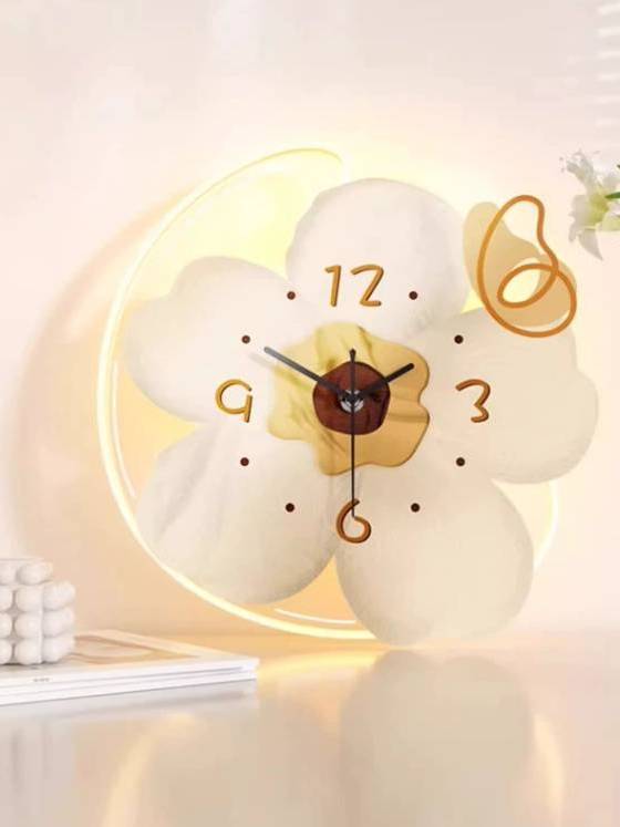 CT208C044 INTERY นาฬิกาติดผนัง นาฬิกามงคล ดอกไม้ Flower WALL CLOCK WALL DECOR